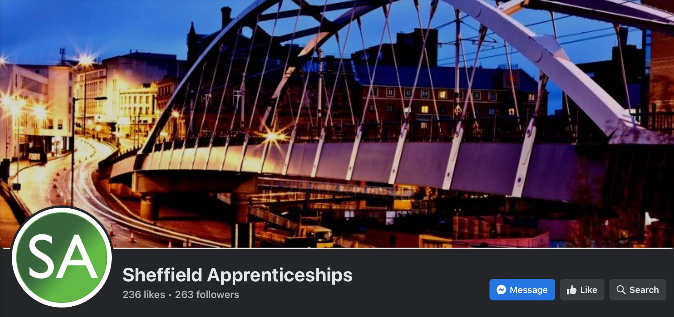 Sheffield Apprenticeships Facebook page screenshot