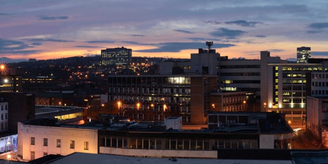 Night time in Sheffield